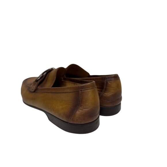 Magnanni Men\'s Shoes Bit Loafers Rafa II Gognac Calfskin Leather Dress Size 10 main image 6